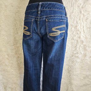 Vintage Seven 7 Jeans Women's Blue Dark Wash Straight Legs Denim Jeans Size W29